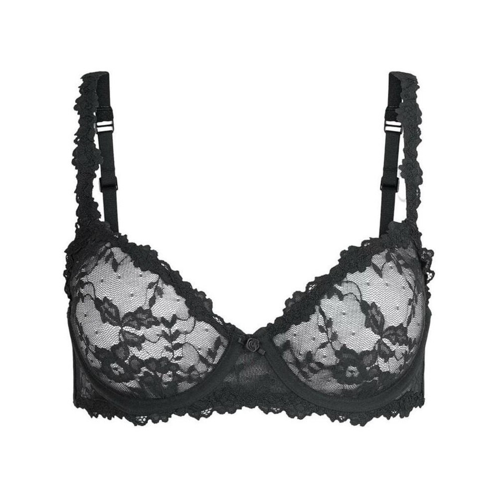 Skims Stretch Lace Unlined Full Coverage - Soot Black Bra - NWT - 38D